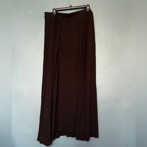 Foxblood Darla Maxi Skirt With Built in Shorts - Foxblood 3X - side slits